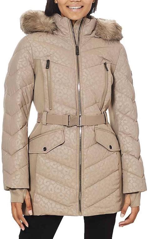 buy michael kors emblem for coat|Michael Michael Kors Women's Logo Lepaord Belted Hood Puffer .